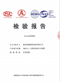 單瓶廚滅系統檢驗報告